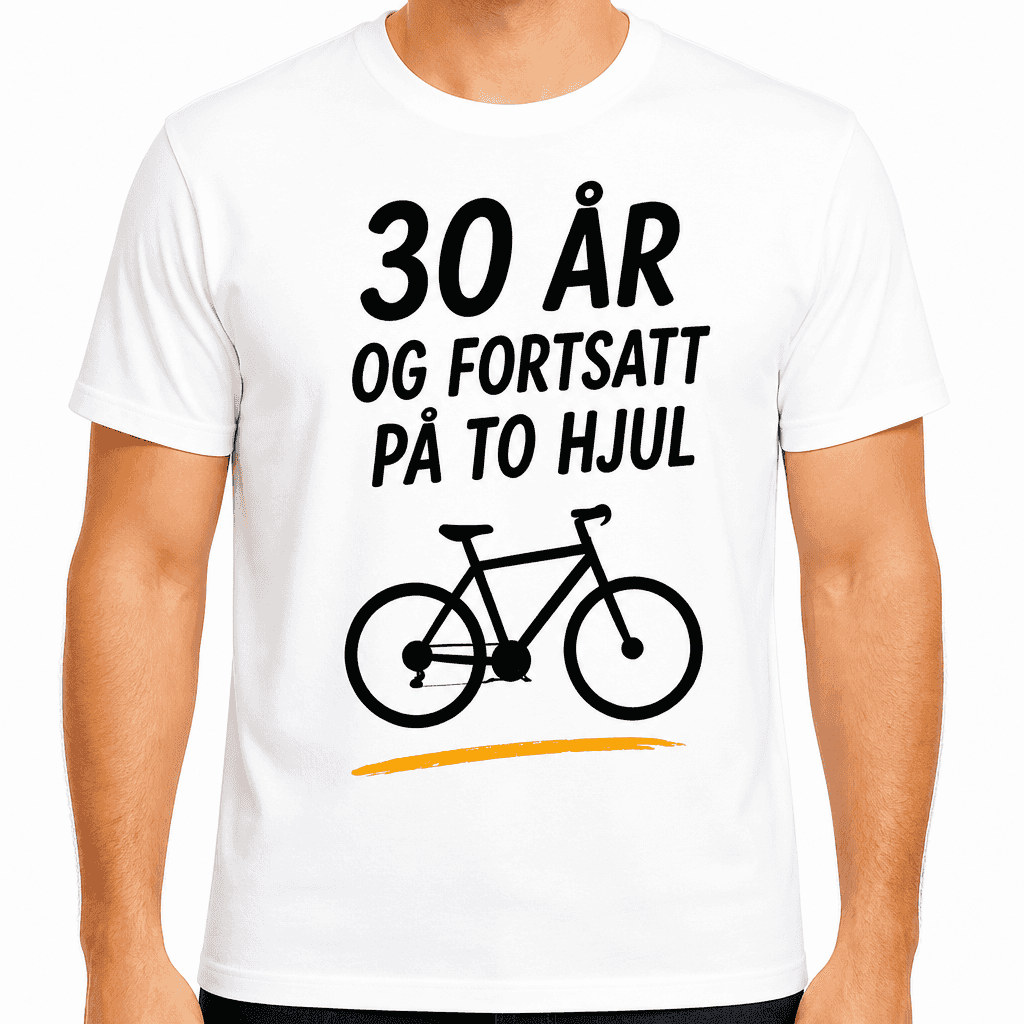 T-skjorte til 30-årsdag – 30 år og fortsatt på to hjul