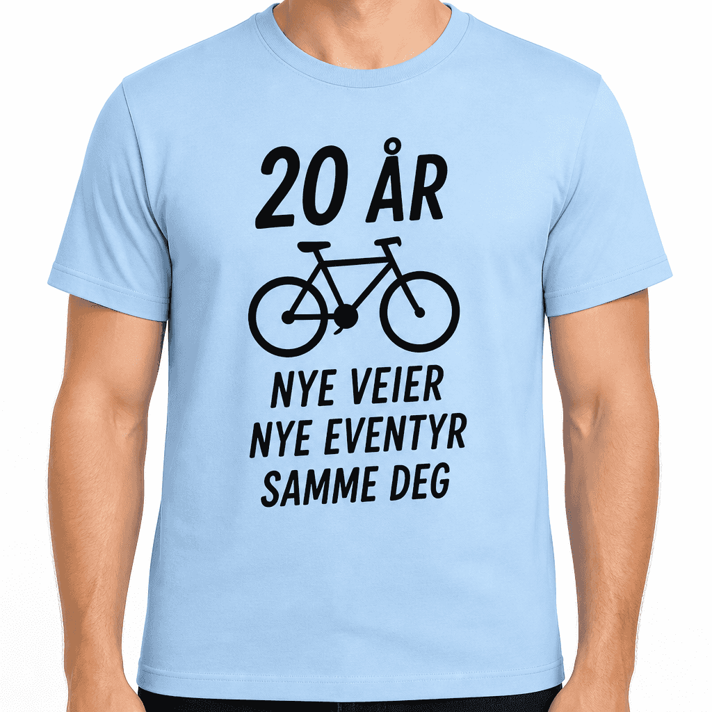 T-skjorte til 20-årsdag – 20 år nye veier nye eventyr samme deg