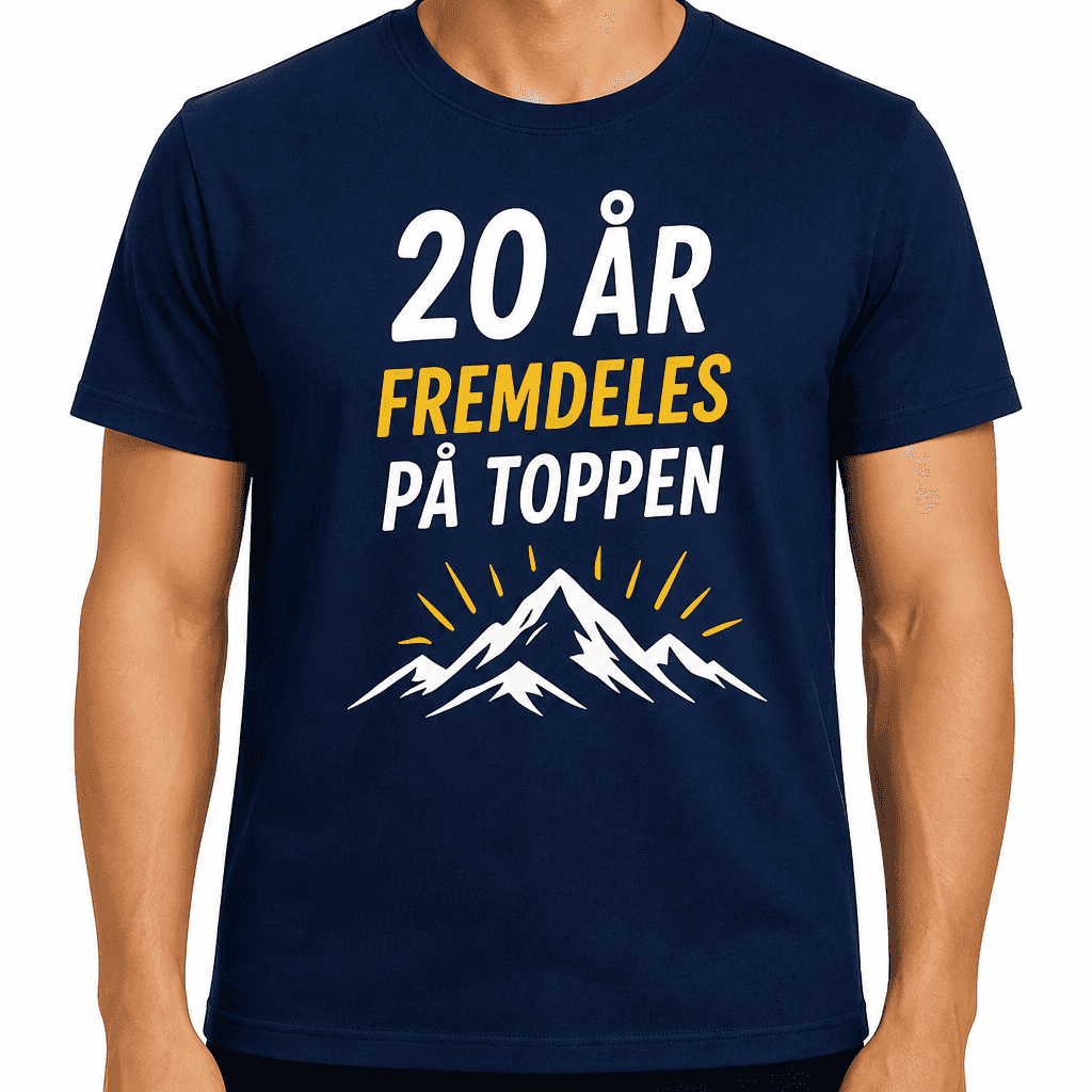 T-skjorte til 20-årsdag – 20 år fremdeles på toppen