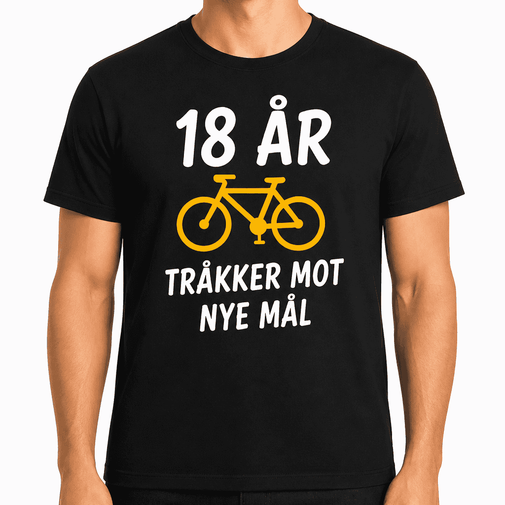 T-skjorte til 18-årsdag – 18 år tråkker mot nye mål