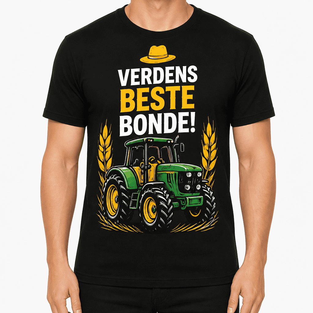 Bonde-T-skjorte – VERDENS BESTE BONDE!