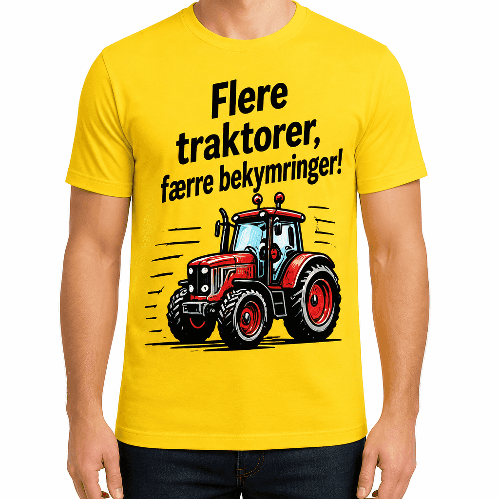 Bonde-T-skjorte – Flere traktorer, færre bekymringer!