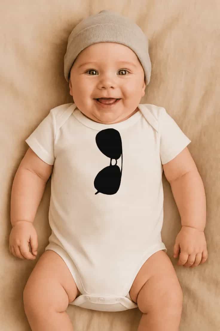 Baby-body briller – morsom babygave