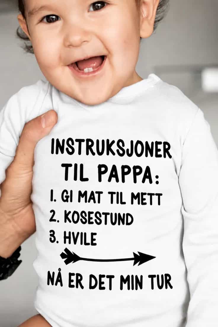 Baby-body Instruksjoner til pappa – INSTRUKSJONER