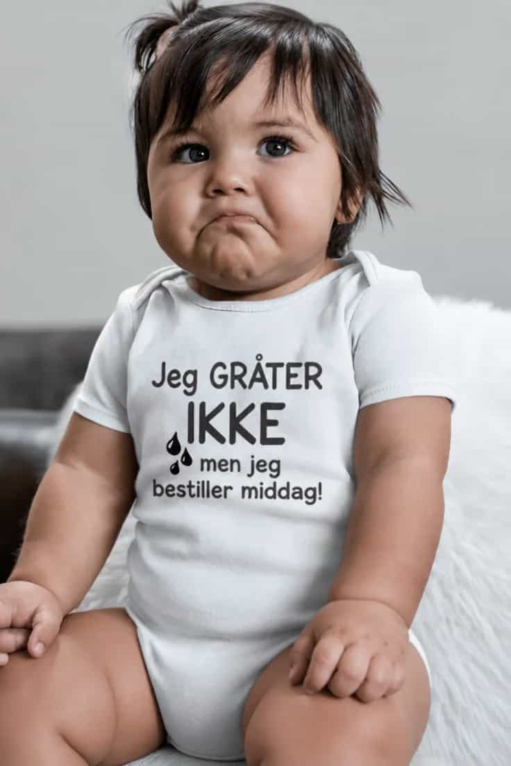 Baby-body Jeg gråter ikke – Jeg GRÅTER IKKE