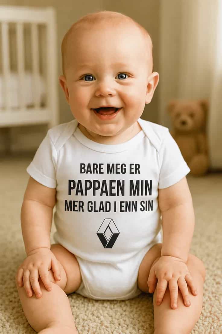 Baby-body pappa liker meg best med ønsket bilmerke