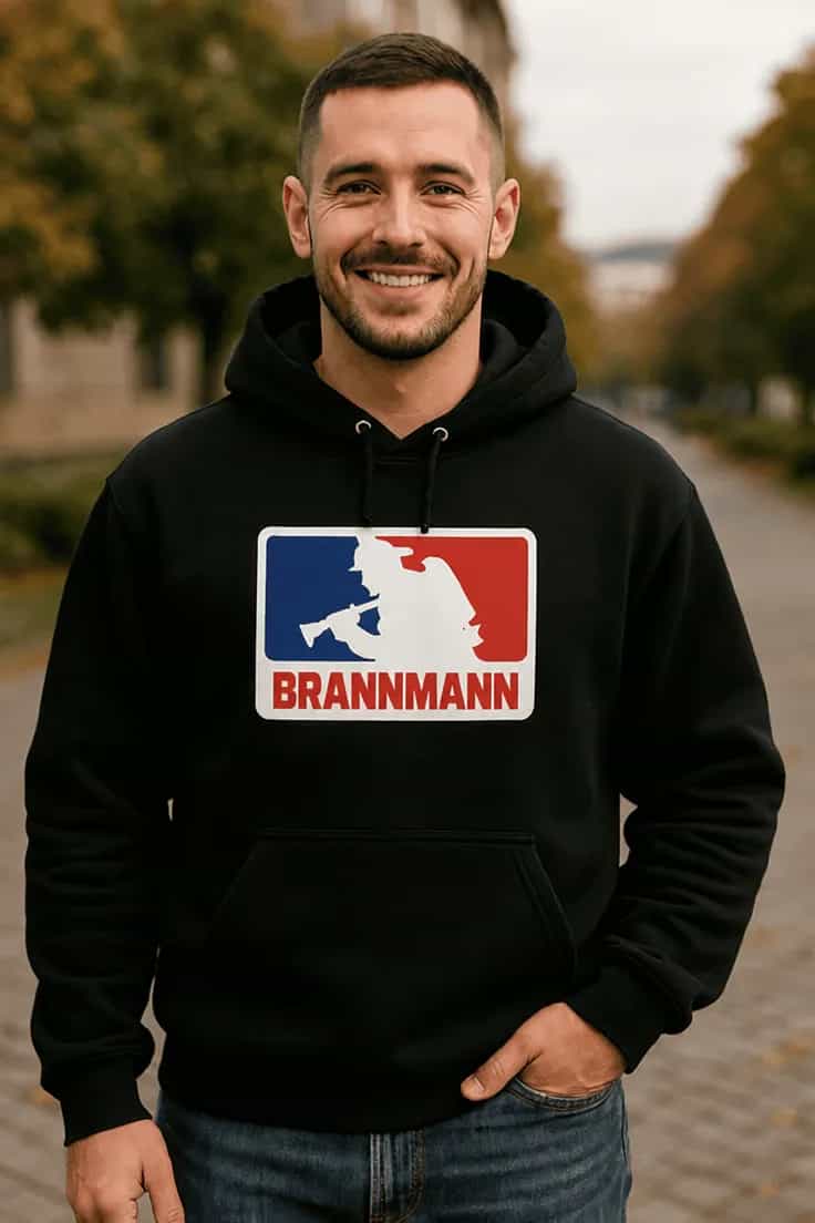 Genser Brannmann med fargerik logo – BRANNMANN