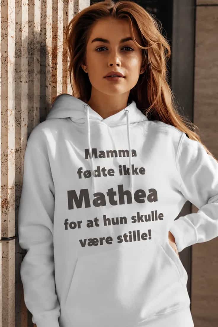 Genser Ikke vær stille med navn – Mamma fødte ikke
