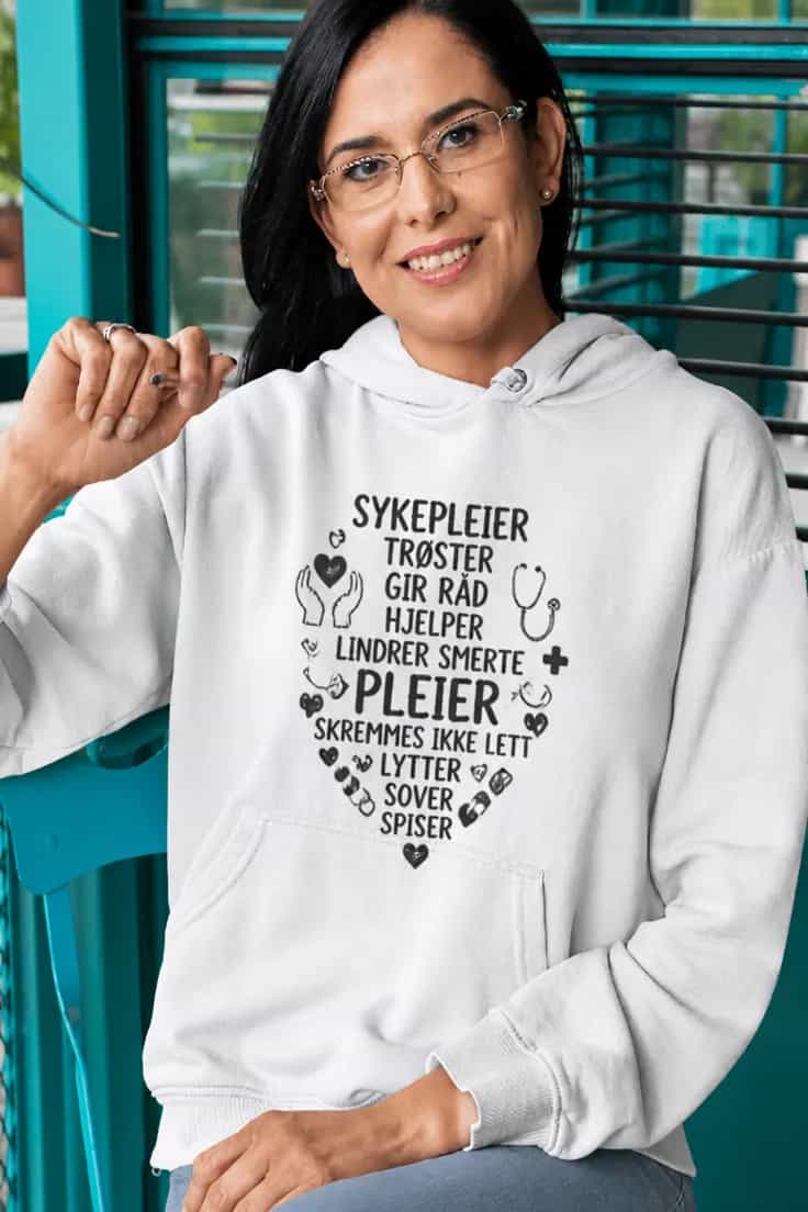 Genser Sykepleier med hjerte – SYKEPLEIER TRØSTER