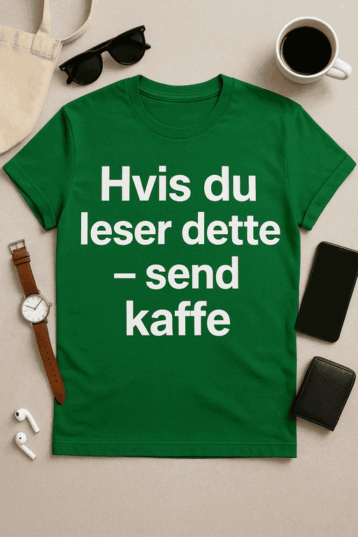 Hvis du leser dette – send kaffe T-skjorte