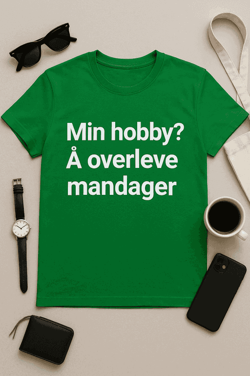 Min hobby? Å overleve mandager - T-skjorte