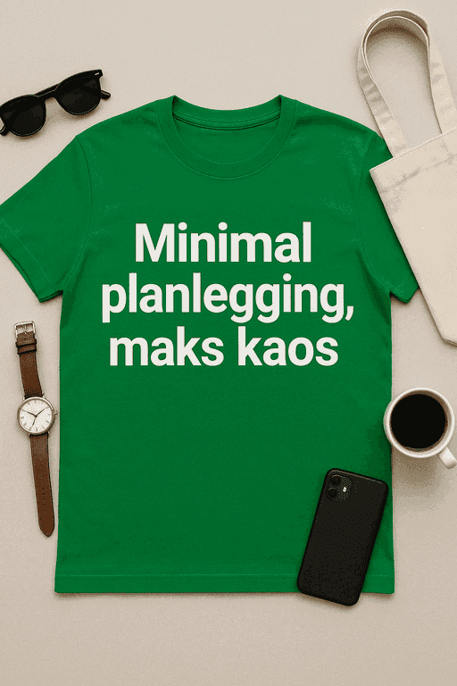 Minimal planlegging, maks kaos T-skjorte
