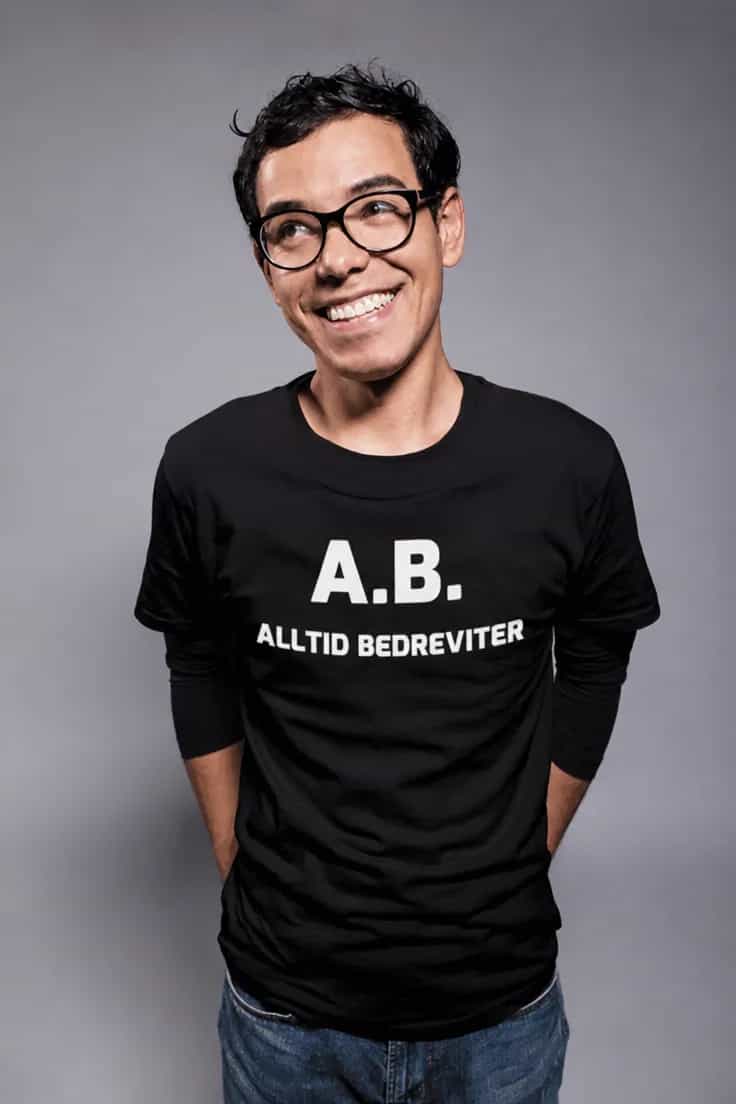 Morsom t-skjorte Alltid bedreviter – A.B.