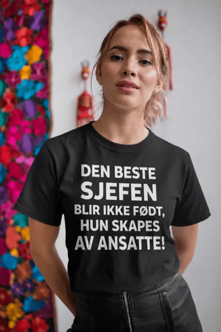 Morsom t-skjorte Beste sjefen – DEN BESTE SJEFEN