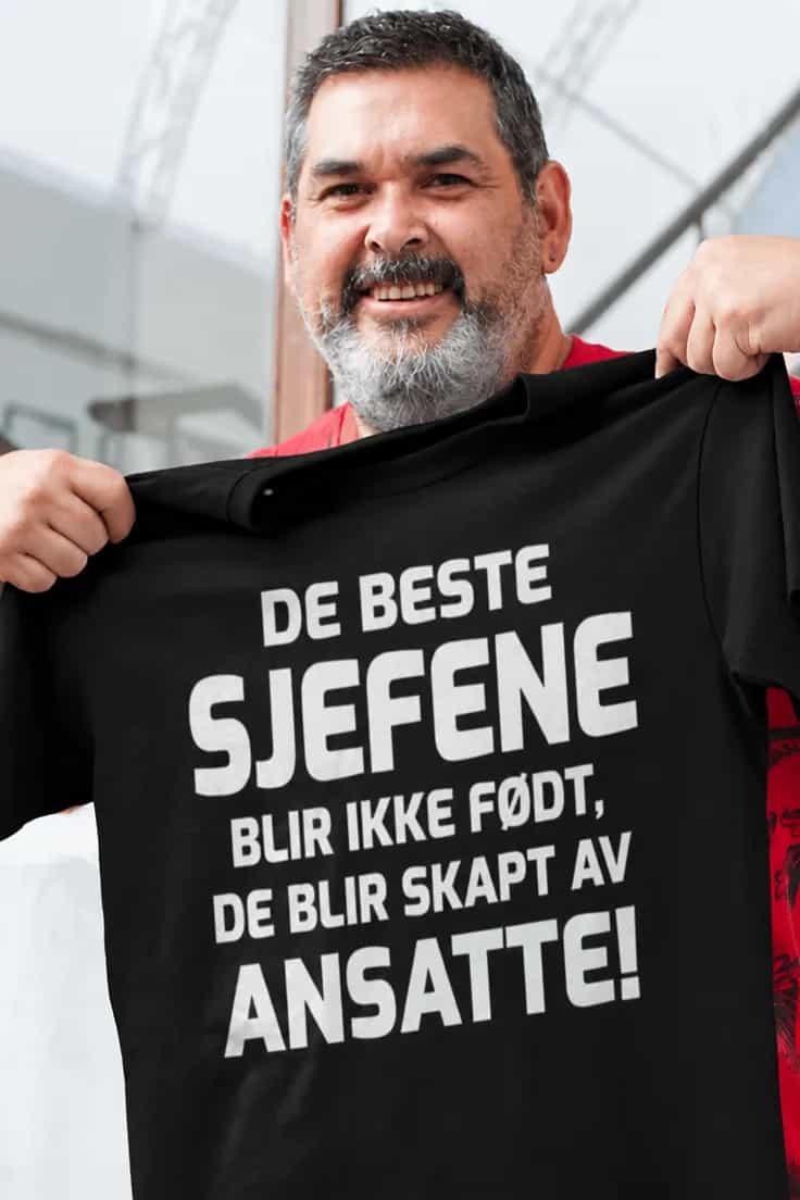 Morsom t-skjorte Beste sjefer – DE BESTE SJEFENE