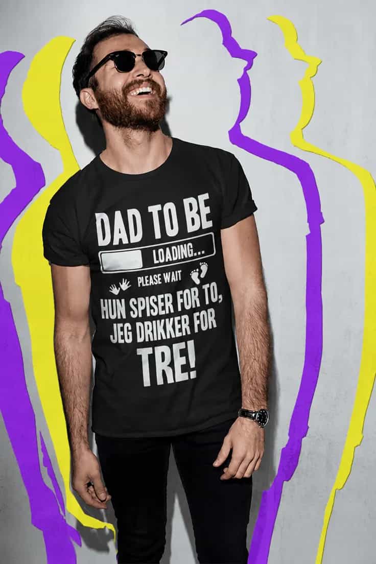 Morsom t-skjorte Blivende pappa – DAD TO BE