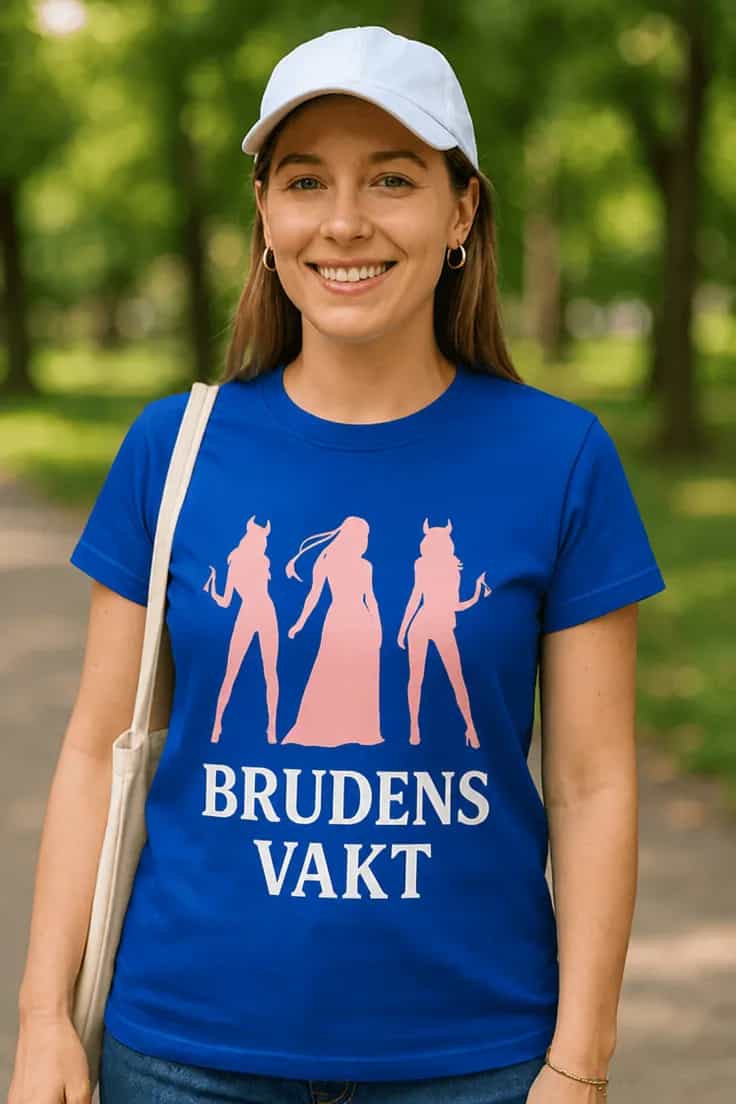 Morsom t-skjorte Brudens vakt – BRUDENS VAKT