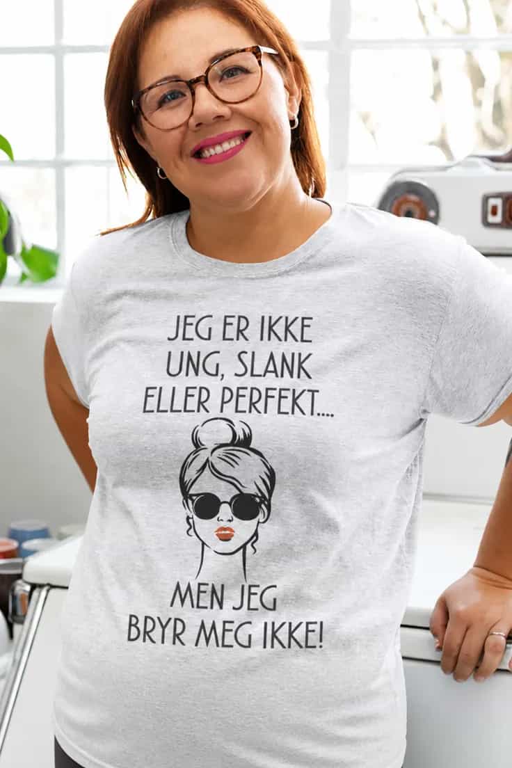 Morsom t-skjorte Bryr meg ikke - JEG ER IKKE