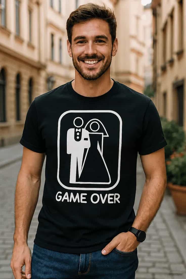 Morsom t-skjorte Game over – GAME OVER