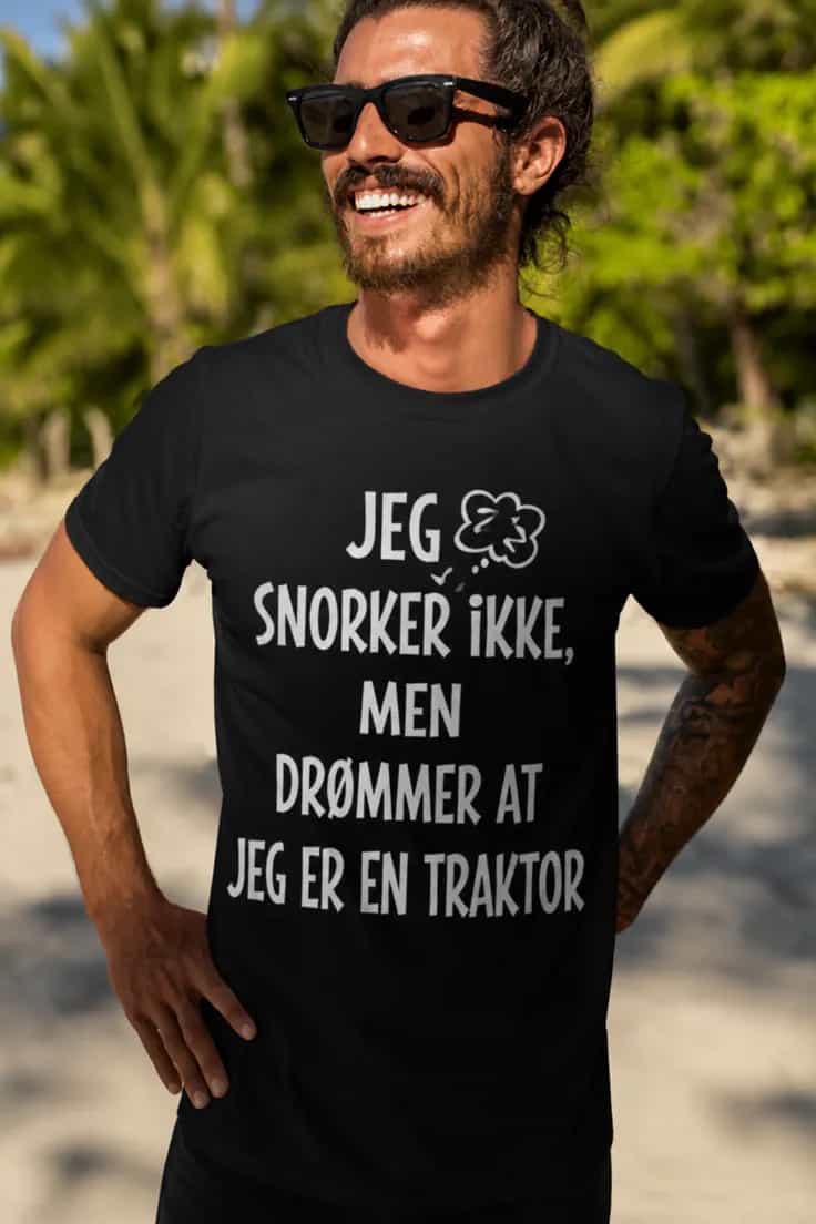 Morsom t-skjorte Jeg snorker ikke. JEG SNORKER IKKE