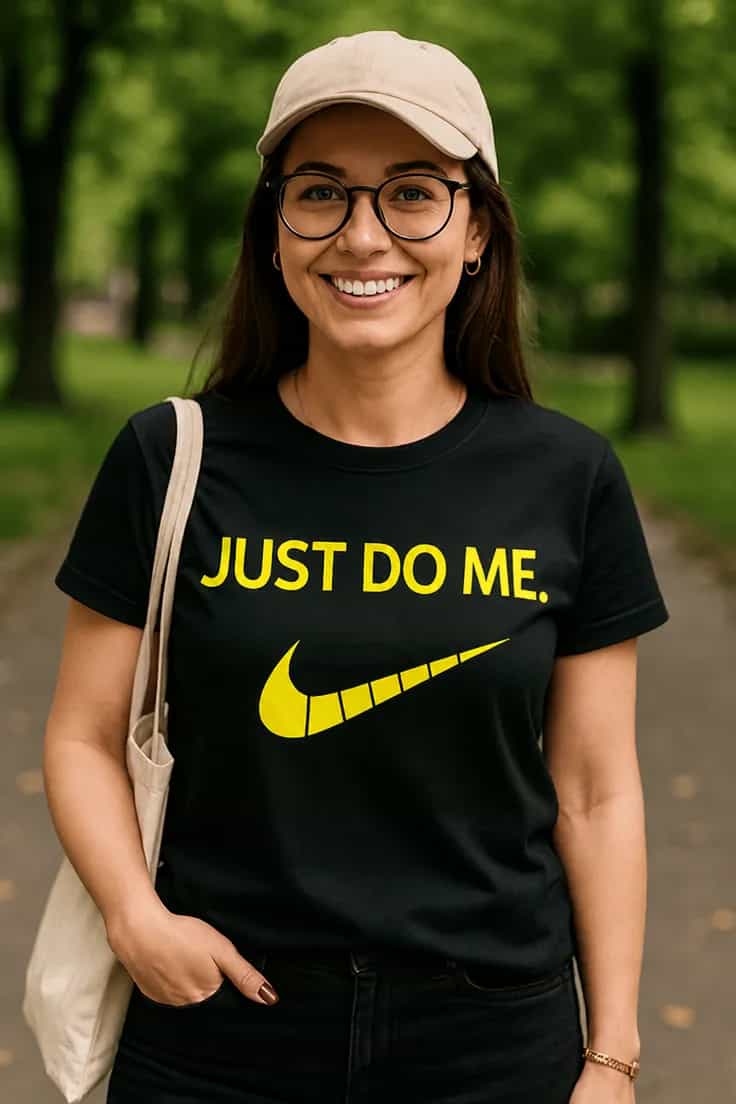 Morsom t-skjorte Just do me smil JUST DO ME..
