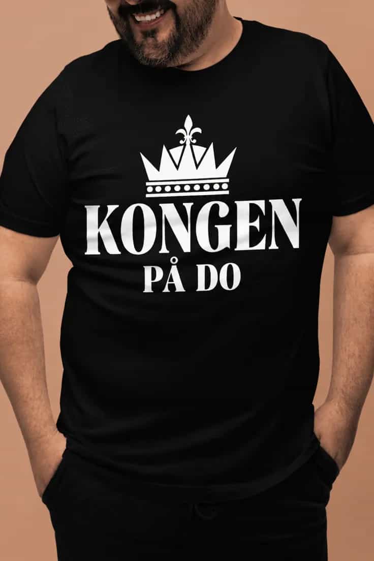 Morsom t-skjorte Kongen på do – KONGEN PÅ DO