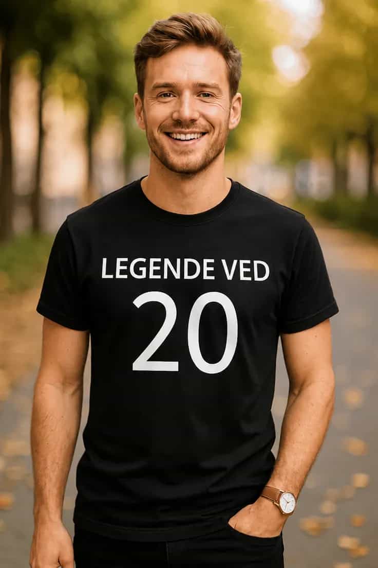 Morsom t-skjorte Legende ved 20 – LEGENDE VED 20