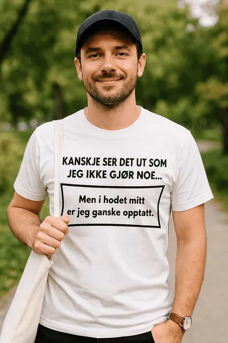 Morsom t-skjorte Ser opptatt ut – KANSKJE SER DET