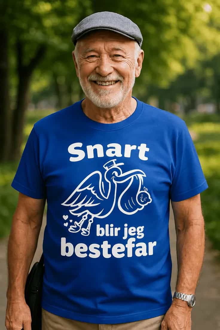 Morsom t-skjorte Snart bestefar – Snart blir jeg bestefar