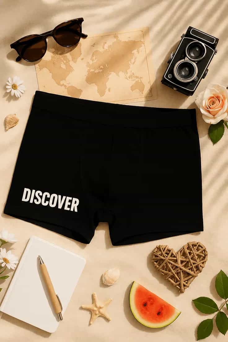 Morsomme boksershorts Discover – 100 DISCOVER