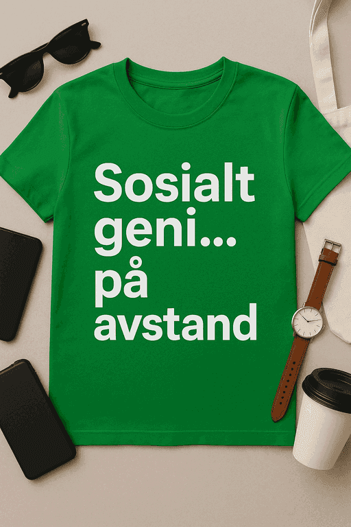 Sosialt geni… på avstand T-skjorte