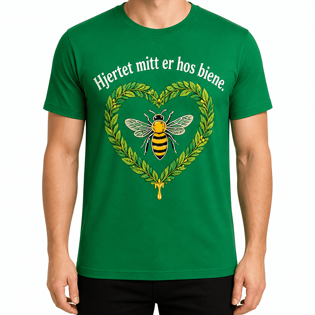 Birøkter-T-skjorte – Hjertet mitt er hos biene.