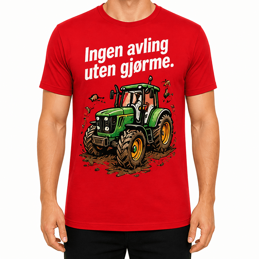 Bonde-T-skjorte – Ingen avling uten gjørme.