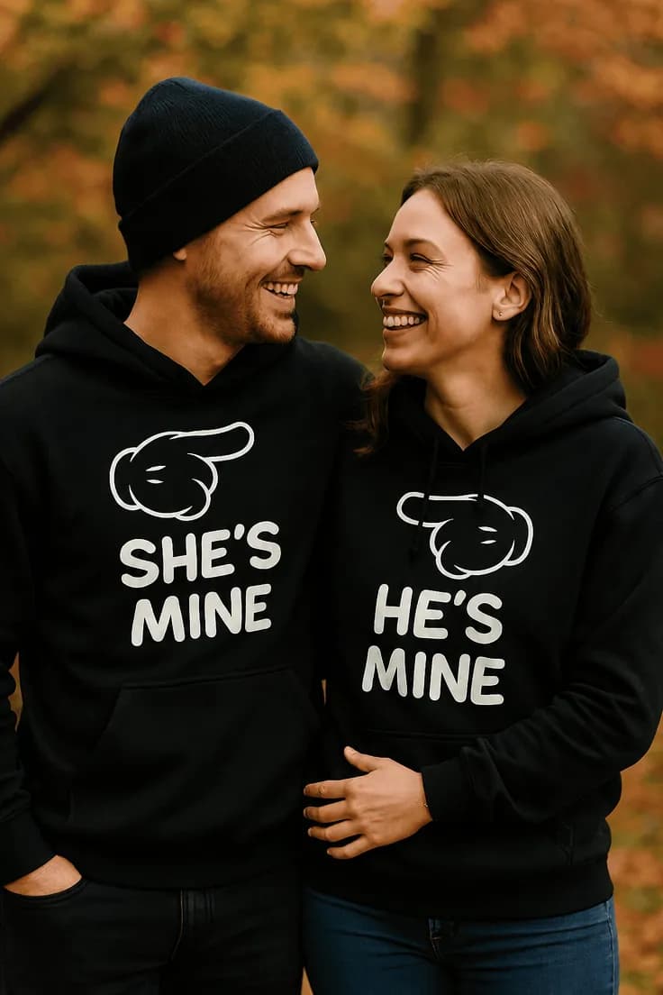 Genser Parmotiv min kjære & SHE'S MINE HE'S MINE