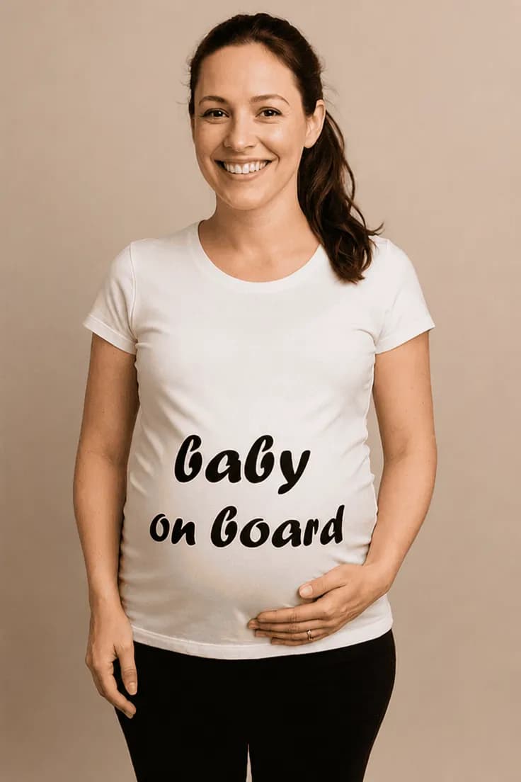 Gravid t-skjorte Baby om bord – baby on board