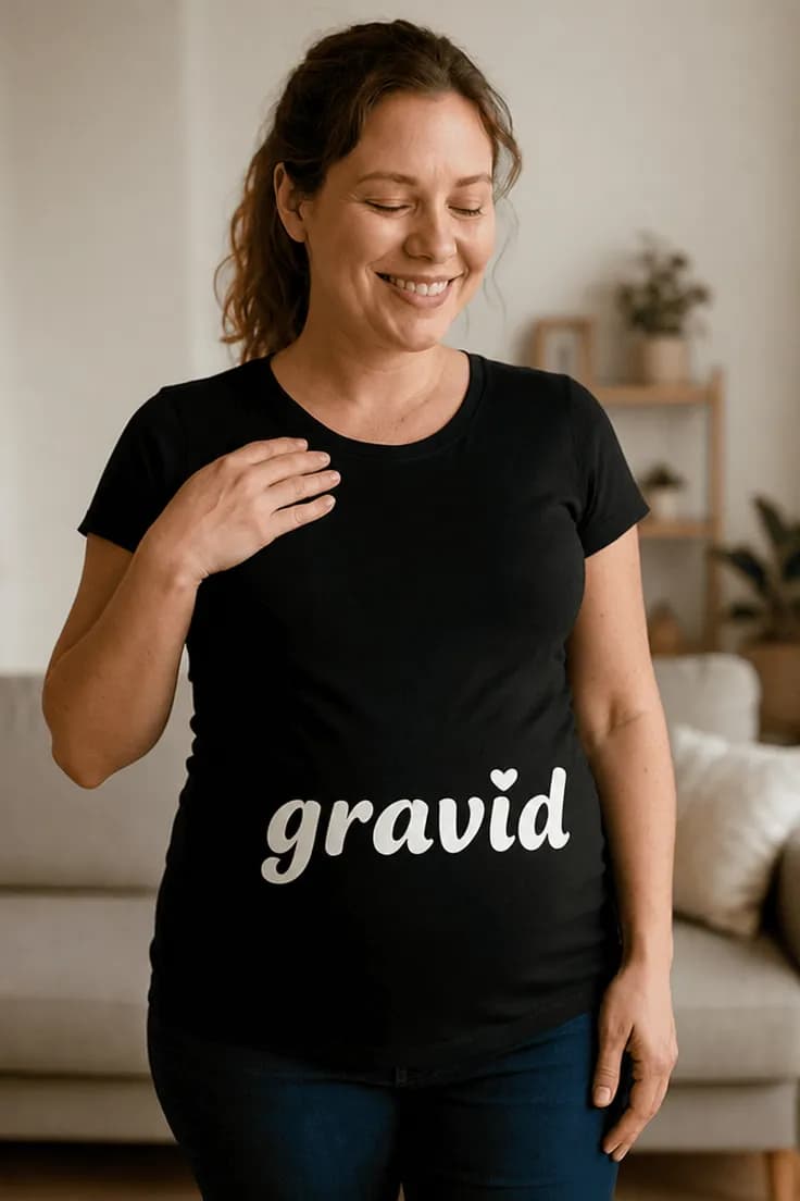Gravid t-skjorte Gravid gravid