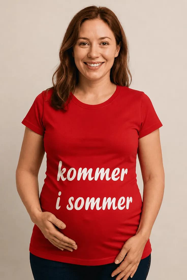 Gravid t-skjorte Kommer i sommer