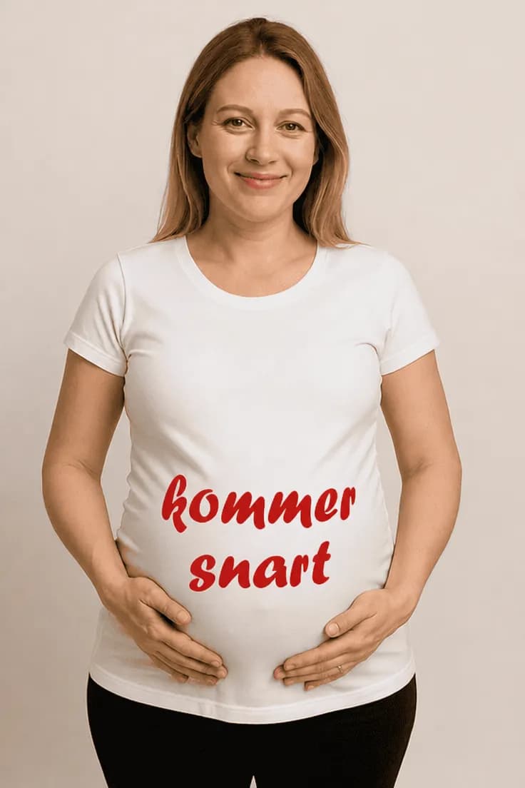 Gravid t-skjorte Kommer snart