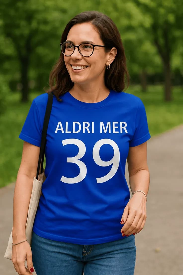 Morsom t-skjorte Aldri mer 39 – ALDRI MER 39
