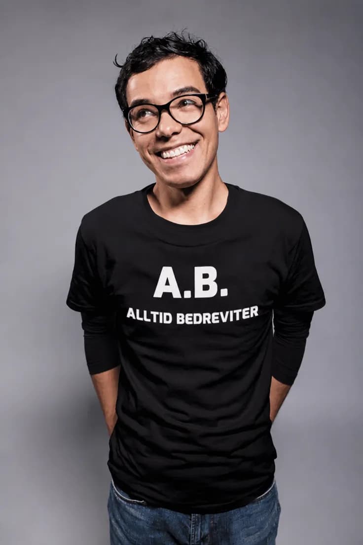 Morsom t-skjorte Alltid bedreviter – A.B.