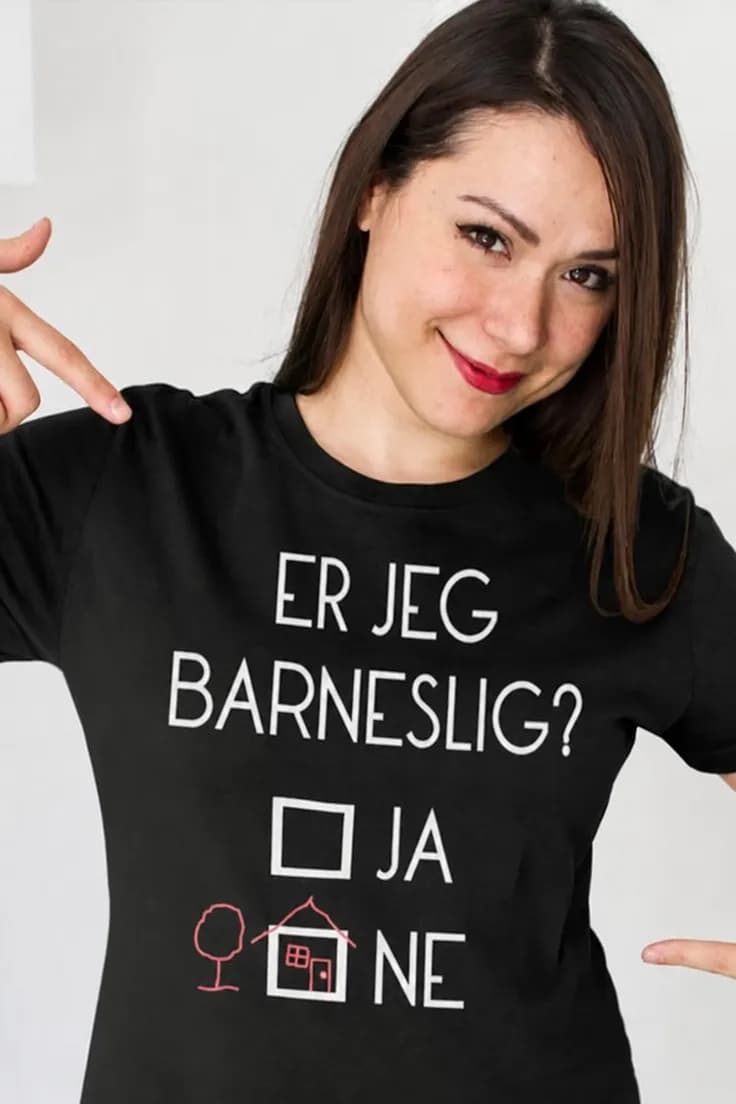 Morsom t-skjorte Er jeg barnslig | ER JEG BARNESLIG?