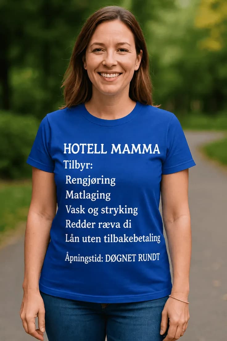 Morsom t-skjorte Hotell mamma – HOTELL MAMMA