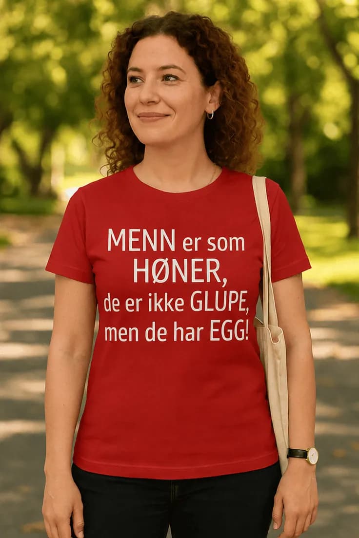 Morsom t-skjorte Menn som høner – MENN er som