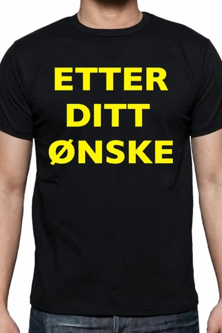 T-skjorte på din måte – med ønsket tekst foran og bak