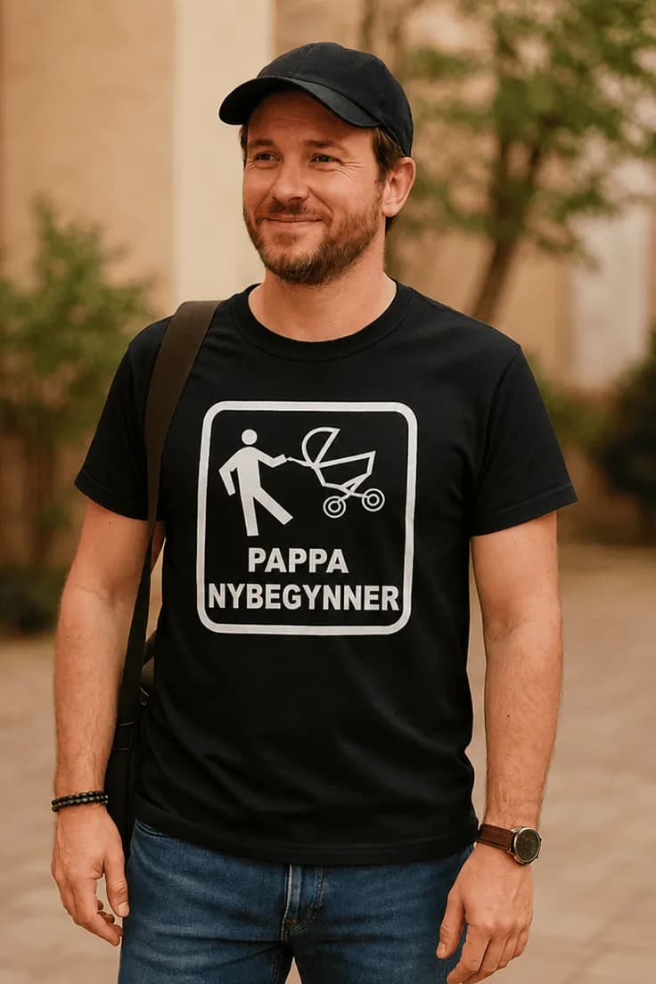 Morsom t-skjorte Pappa nybegynner | PAPPA NYBEGYNNER