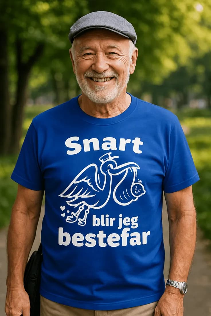 Morsom t-skjorte Snart bestefar – Snart blir jeg bestefar