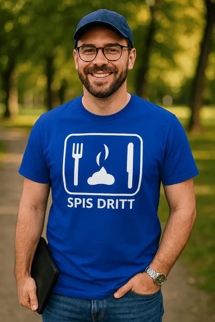 Morsom t-skjorte Spis dritt – SPIS DRITT