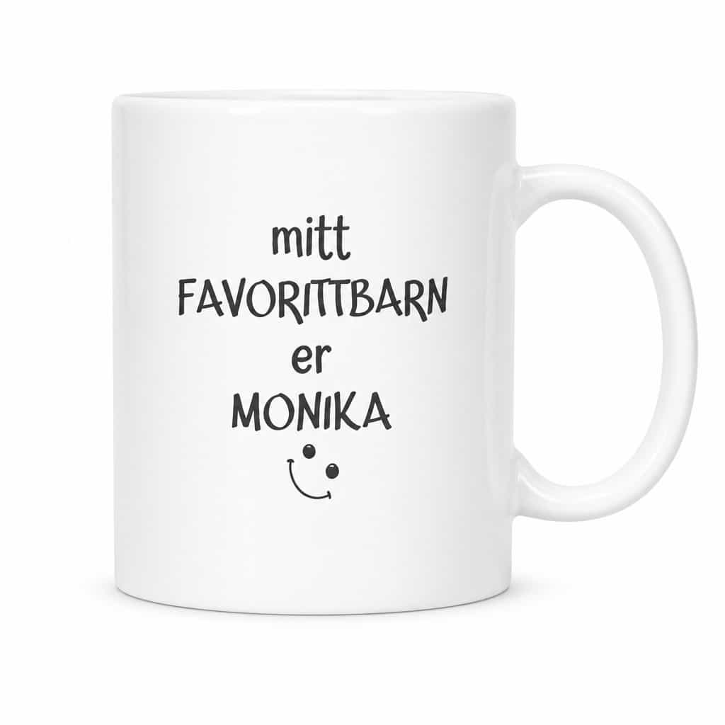 Morsomt krus Favorittbarn med navn – mitt FAVORITTBARN