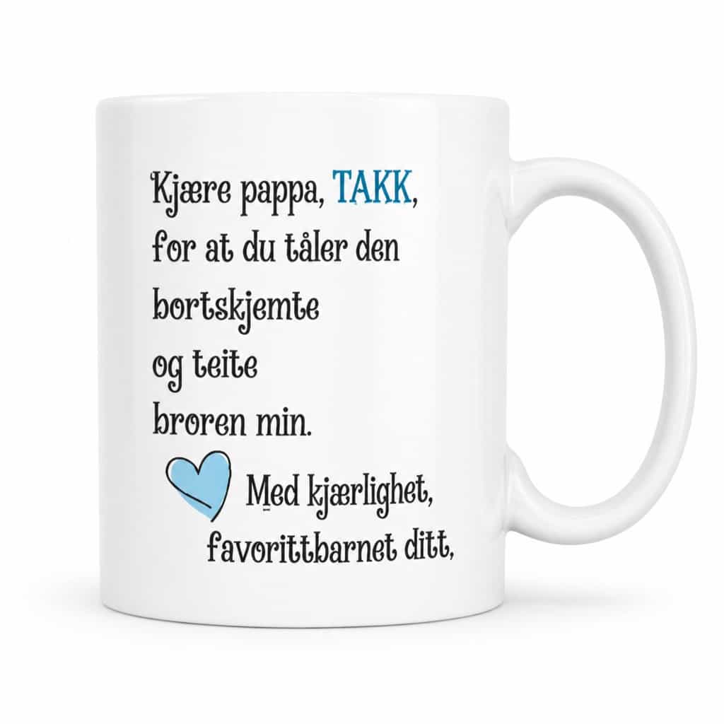 Morsomt krus favorittbarnet ditt – Kjære pappa, TAKK,
