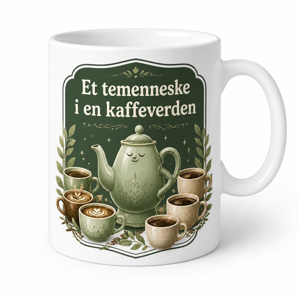 Tekrus med Et temenneske i en kaffeverden